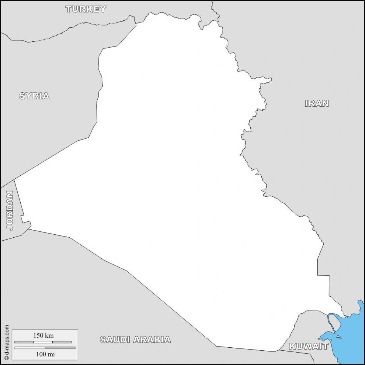 Mapa ng Iraq blangko