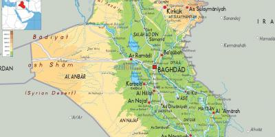 Mapa ng Iraq heograpiya