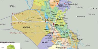 Iraq sa mga lungsod mapa