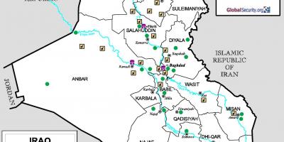 Mapa ng Iraq paliparan